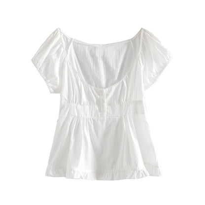 Slim Girls Sweet Tshirts 2022 Summer Fashion Ladies Stylish Soft Cotton Short Tees Vintage Women Cute Tops Chic